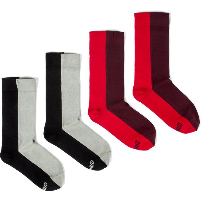 CAMPER Sox Socks - Unisex Socks - Rojo,Burdeos,Verde, talla M, Textil