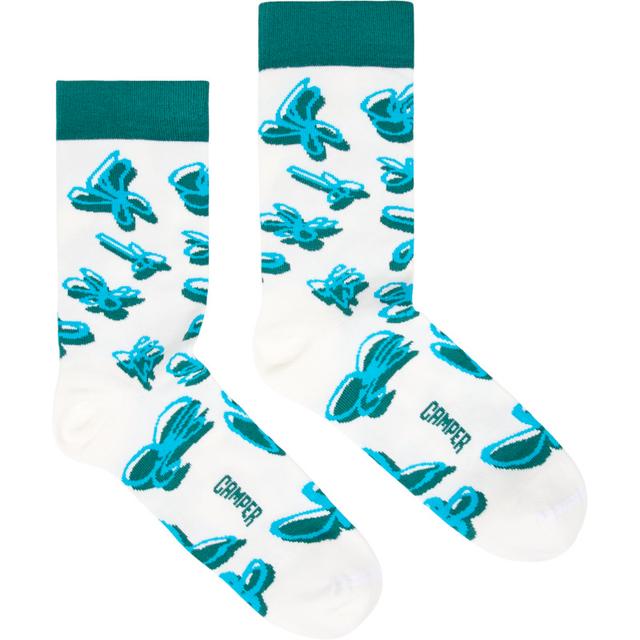 CAMPER Socks - Unisex Socks - White, size L, Cotton fabric