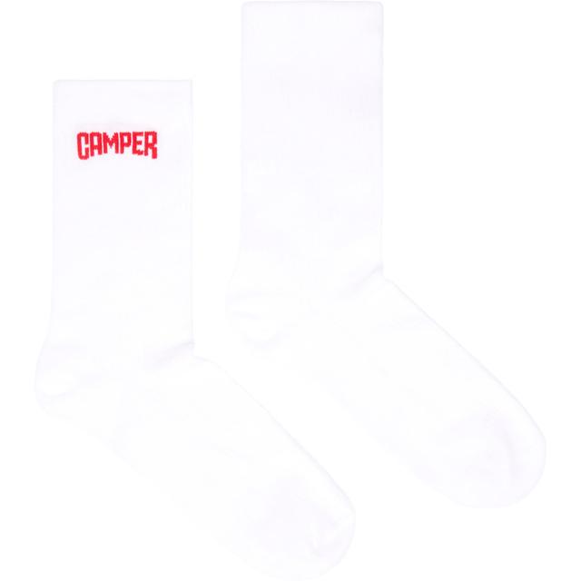 CAMPER Socks - Unisex Chaussettes - Blanc, taille L, Tissu en coton
