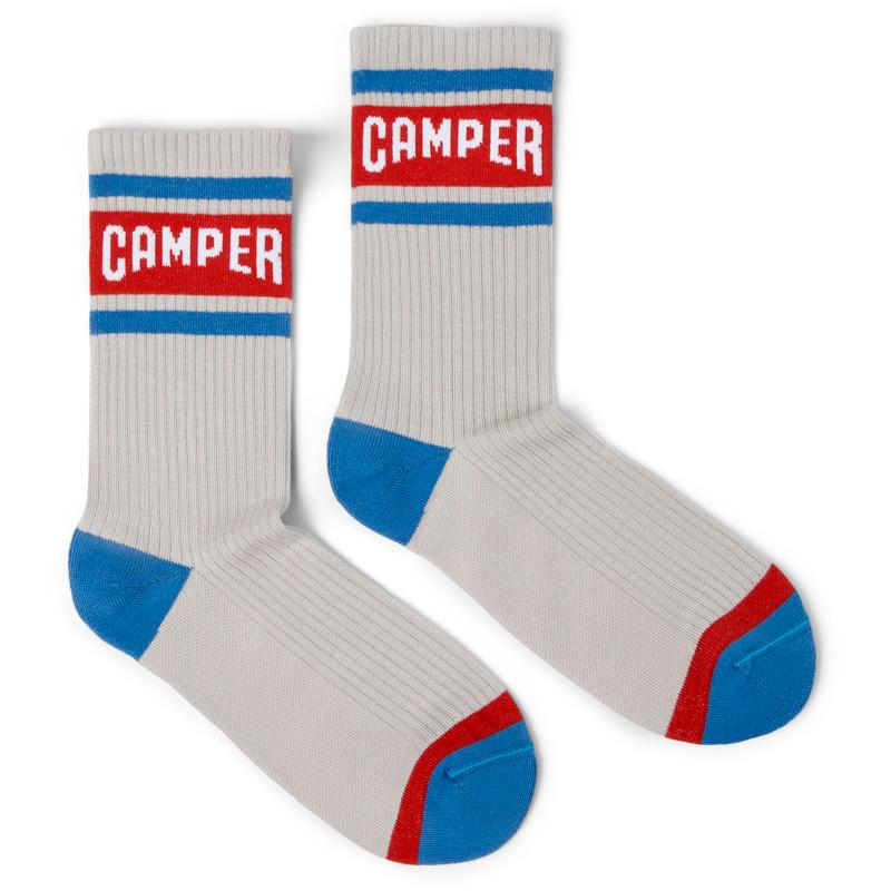 CAMPER Socks - Unisex Socks - Beige,Blue,Red, size L, Cotton fabric