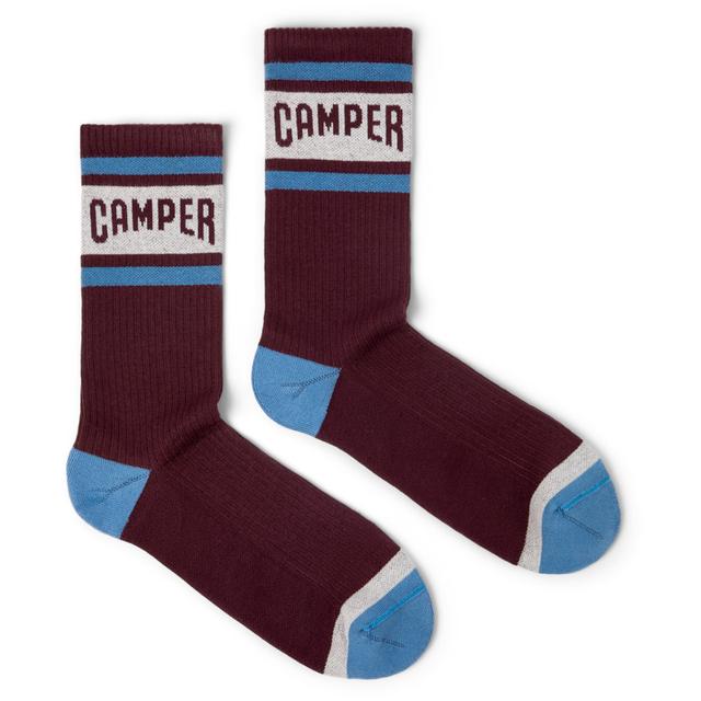 CAMPER Socks - Unisex Chaussettes - Bourgogne,Bleu,Blanc, taille L, Tissu en coton