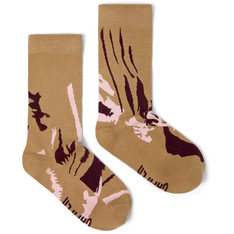 CAMPER Socks - Unisex Chaussettes - Marron,Bourgogne,Rose, taille S, Tissu en coton