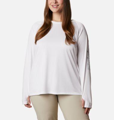 Columbia Women's PFG Tidal Tee Hoodie - Plus Size - 2X - White