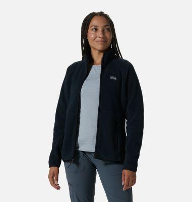 Mountain Hardwear Women's Polartec Double Brushed Full Zip Jacket - S - Black