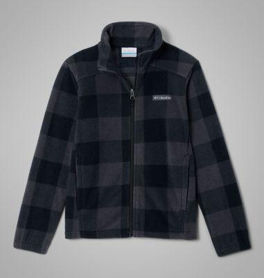 Columbia Boys' Castle Dale Printed Full Zip Fleece - L -  Black