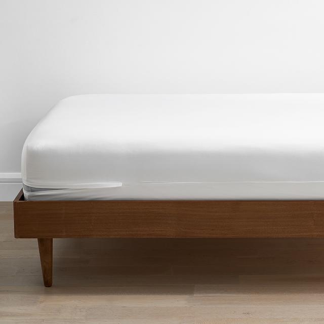 Organic Cotton Sateen Mattress/Box Spring Protector - 9 in., King - White | The Company Store