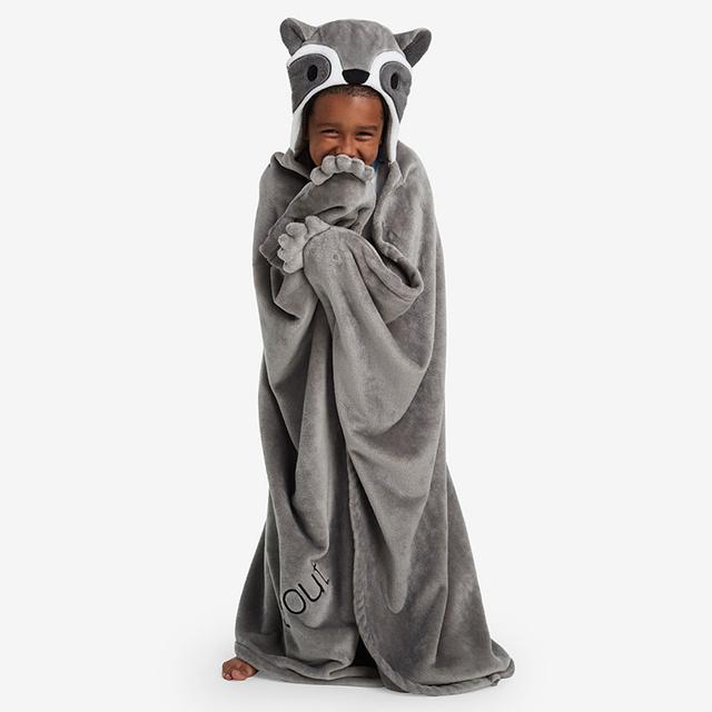 Plush Character Throw Blanket - Gray, Fleece | The Company Store