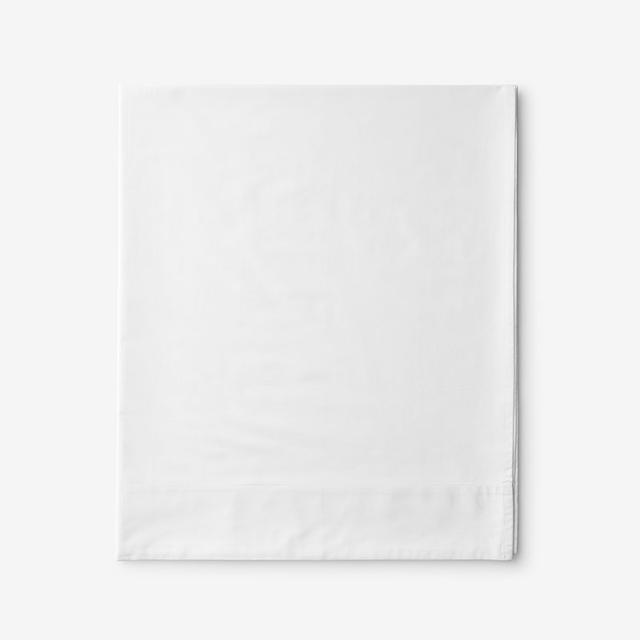 Classic Cool Cotton Percale Solid Flat Bed Sheets - White, Size Twin XL | The Company Store