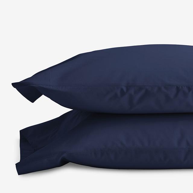 Classic Cool Cotton Percale Pillowcase Set - Blue, Size Standard | The Company Store