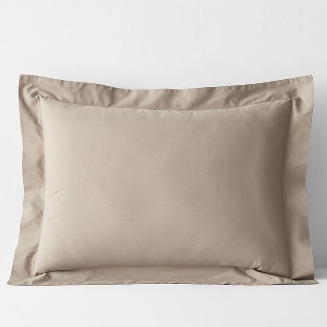 Classic Cool Cotton Percale Sham - Beige, Size King | The Company Store