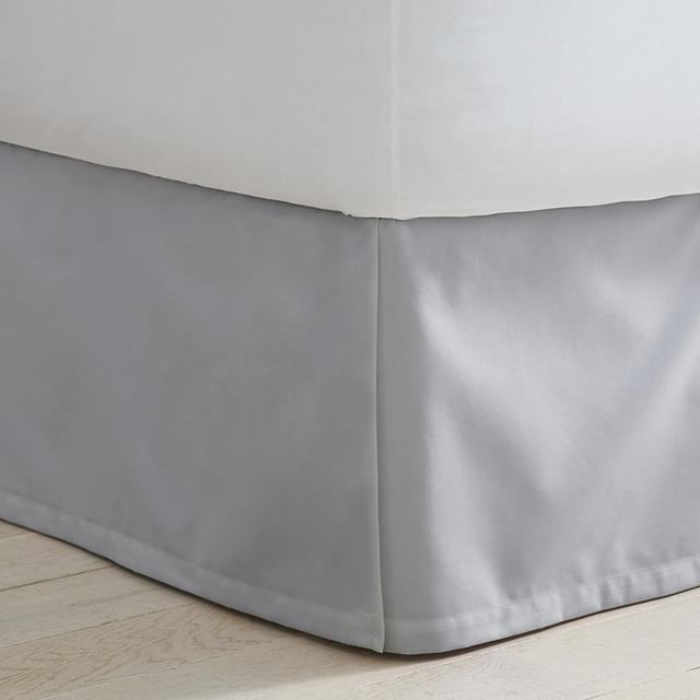 Classic Smooth Wrinkle-Free Sateen Bed Skirt - Gray Mist, Size Twin | The Company Store