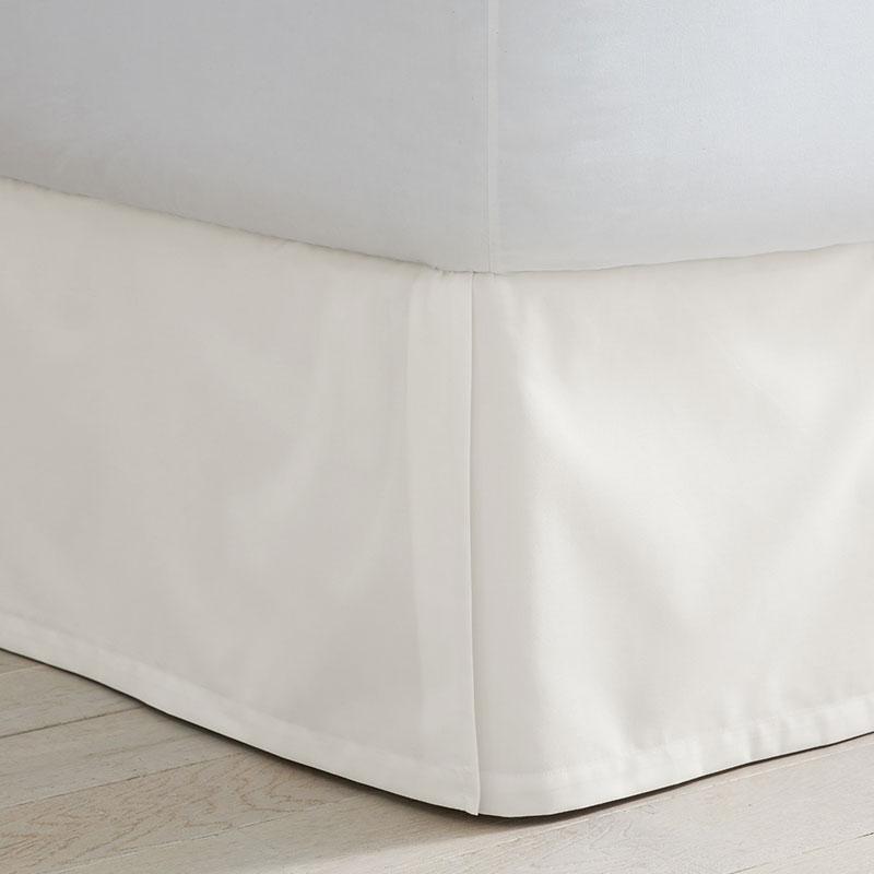 Classic Smooth Wrinkle-Free Sateen Bed Skirt - Ivory, Size Full | The Company Store