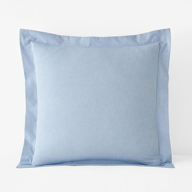 Classic Oxford Yarn-Dyed Solid Sham - Blue, Size 26 In. x 26 In., Cotton | The Company Store
