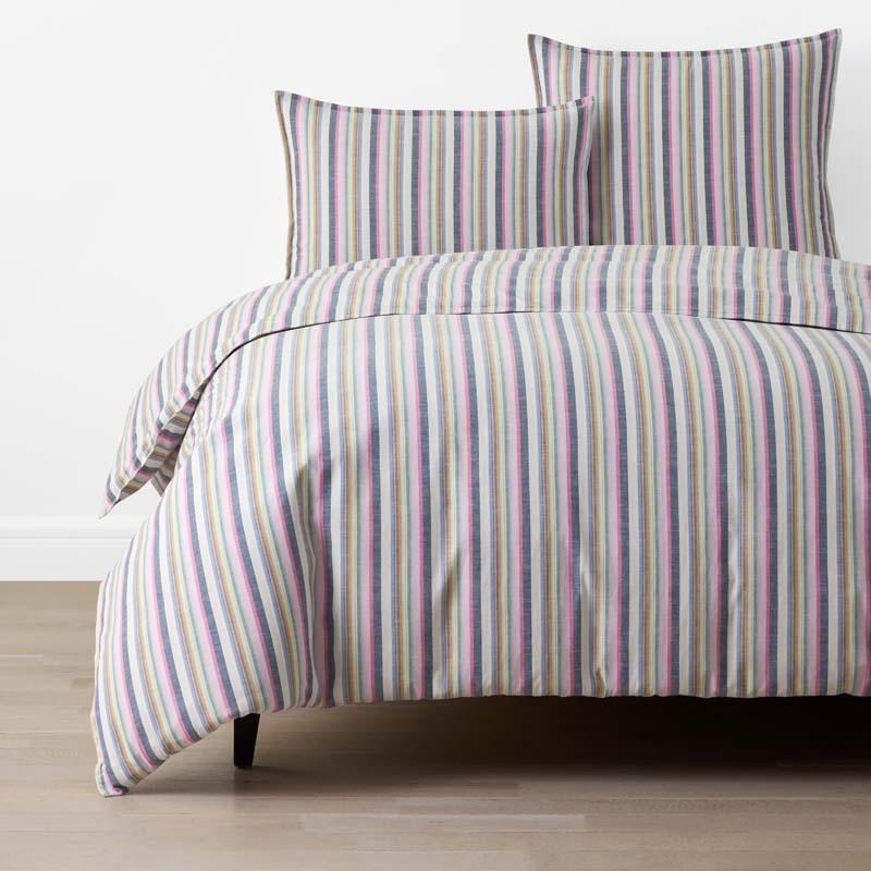 Yamika Stripe Duvet Cover, Size Twin XL, Cotton | The Company Store