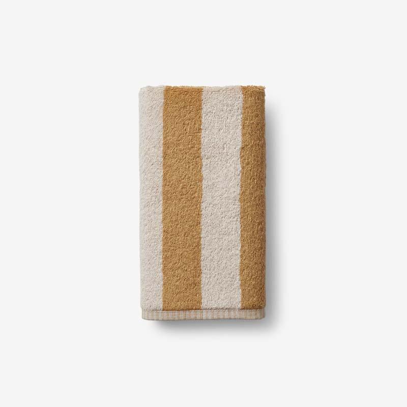 Reversible Stripe Turkish Cotton Hand Towel - Yellow, Size 16 In. x 30 In. | The Company Store