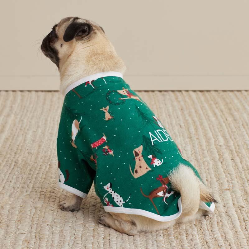 Family Flannel Pet Pajamas - Brown/Green, Size Small, Cotton Flannel | The Company Store