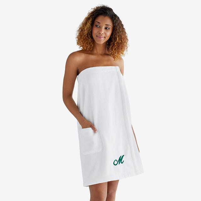 Women's Shower Wrap - White, Size L/XL, Cotton, Turkish Cotton | The Company Store