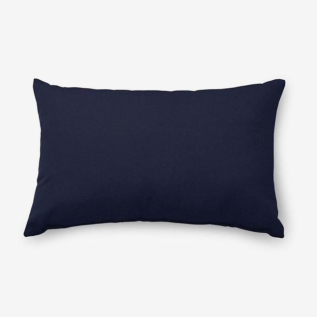 Indoor/Outdoor Toss Pillow - Navy, 13 in. x 20 in. - Blue, Size 13 x 20, Sunbrella | The Company Store
