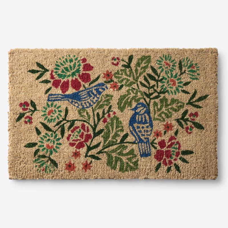 Summer Novelty Coir Doormat - Bird, 24 in. x 36 in. - Green, Size 24 x 36 | The Company Store