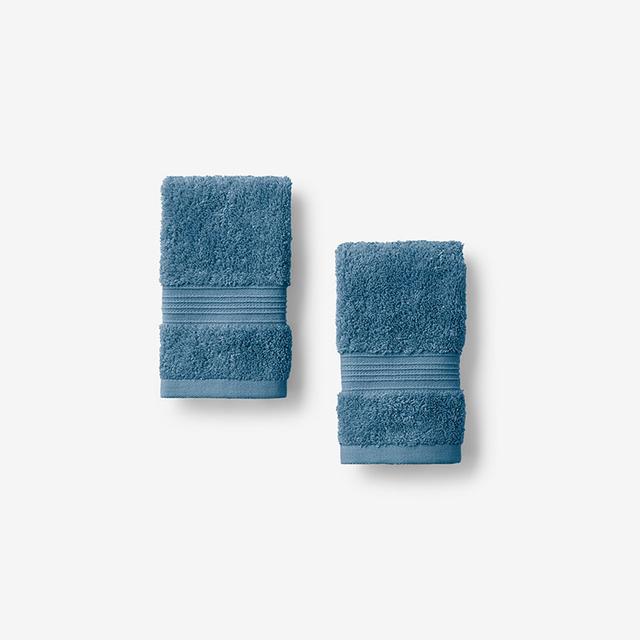 Regal Egyptian Cotton Washcloths, Set of 2 - Ocean Blue, Size Washcloth (Set Of 2), 12 In. X 14 In. | The Company Store