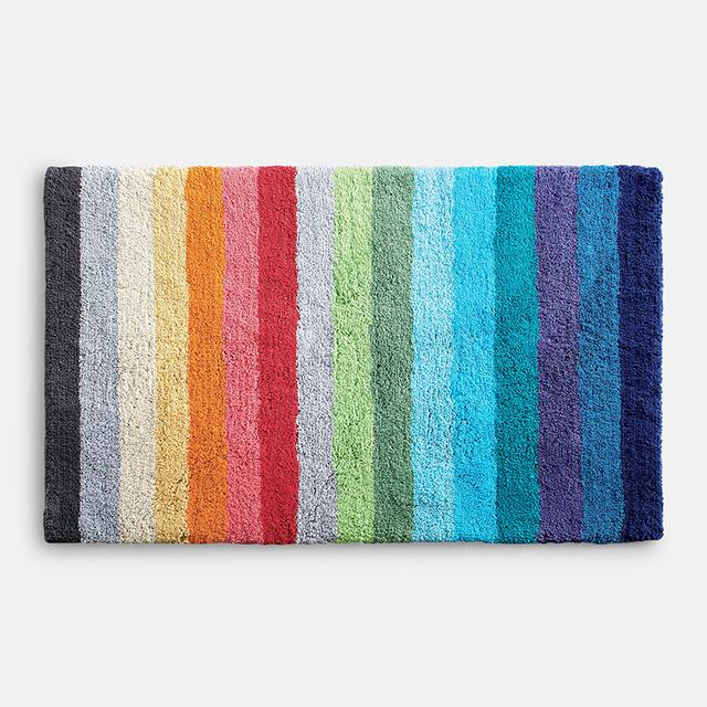 Color Bar Bath Rug, Size 21 x 34, Cotton/Stripes | The Company Store