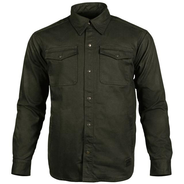 Cortech Women's BLVD Deja Vu Waxed Riding Shirt - Olive, Large