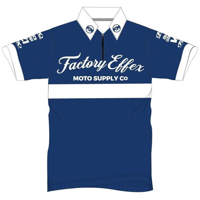 Factory Effex Team Pit Shirt - Blue/Grey/White, XX-Large