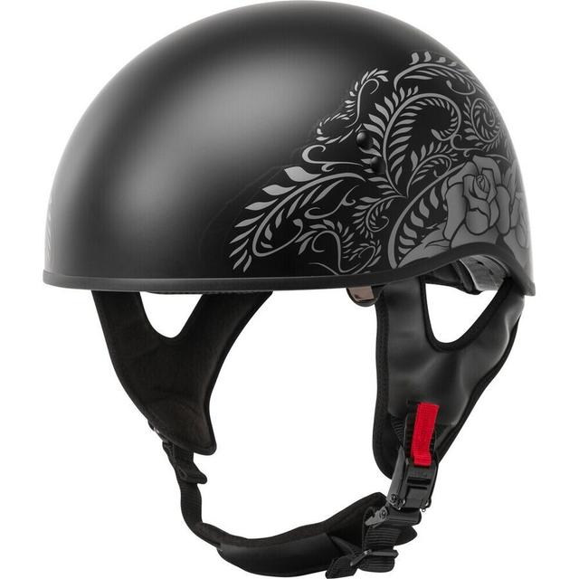 GMAX HH-65 Naked Rose Helmet - Matte Black/Silver, X-Small
