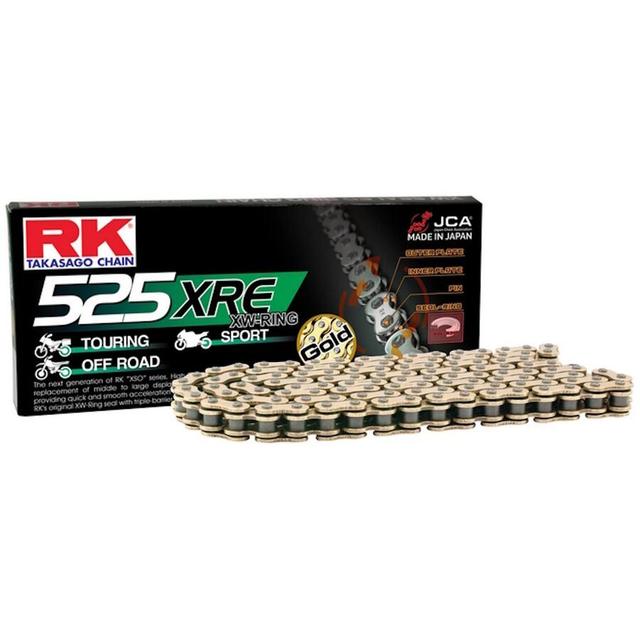RK 525 XRE XW-Ring High Performance Chain - Gold, 120 Links