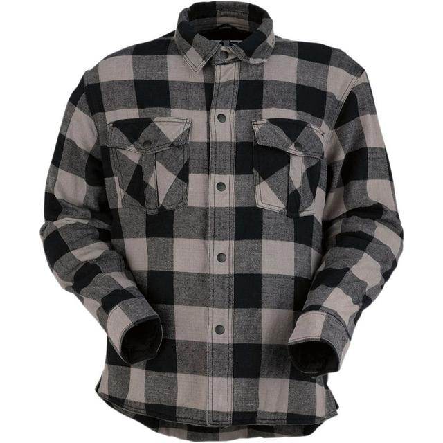 Z1R Duke Flannel Shirt - Grey/Black, XXXXX-Large