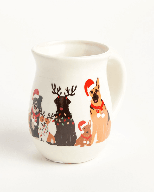 Festive Christmas Dogs Cozy Mug