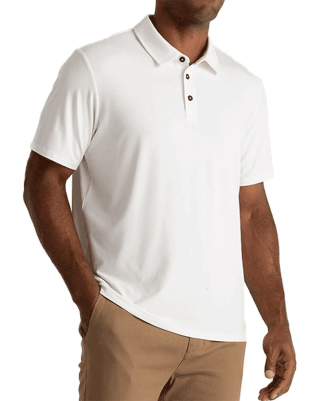 Bamboo Flex Polo II in Bright White