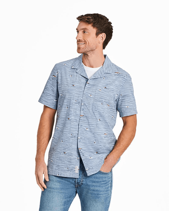 Men's Water Sports Pattern Camp Shirt