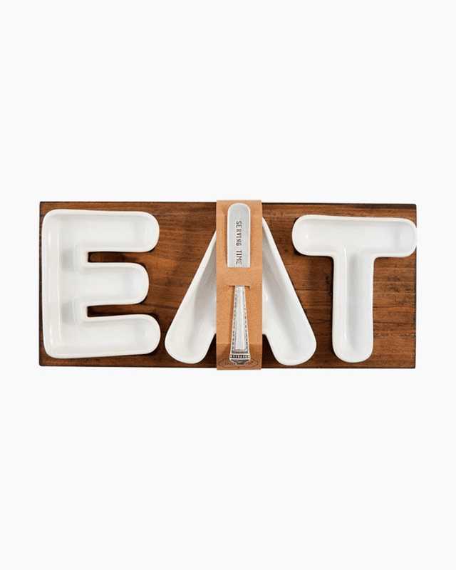 EAT Wood Board and Tidbit Dish Set