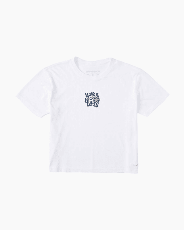 Women's Have A Nice Daisy Short Sleeve Boxy Crusher Tee