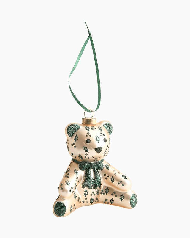 Bear Ornament in Holly Days Shortbread