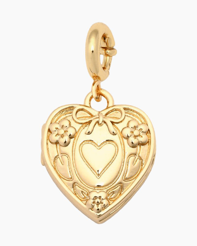 Heart Locket Charm in Gold