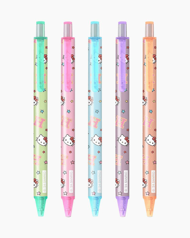 Hello Kitty College Letters Gel Pen Set