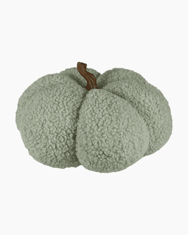 Sage Green Plush Fabric Pumpkin Fall Decoration