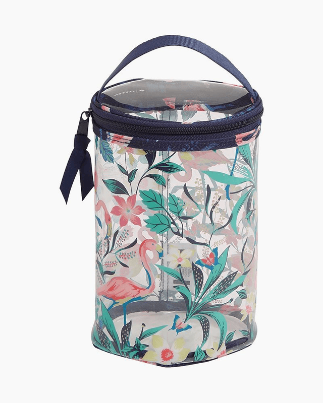 Lotion Bag in Flamingo Garden