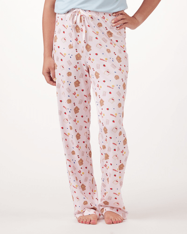 Pink Breakfast Foods PJ Lounge Pants