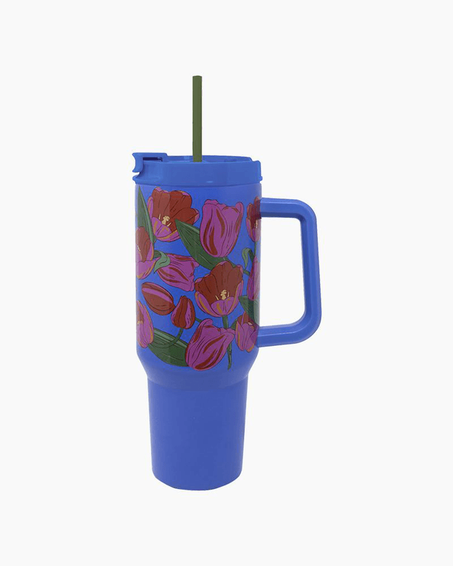 Stainless Steel 40 oz. Tumbler in Tulips on Quiet Harbor