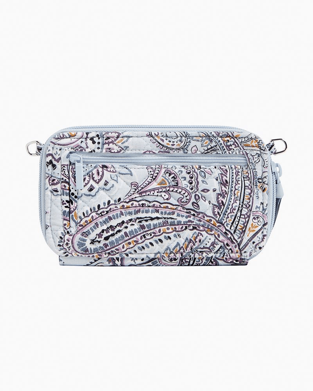 RFID All in One Crossbody Bag in Soft Sky Paisley