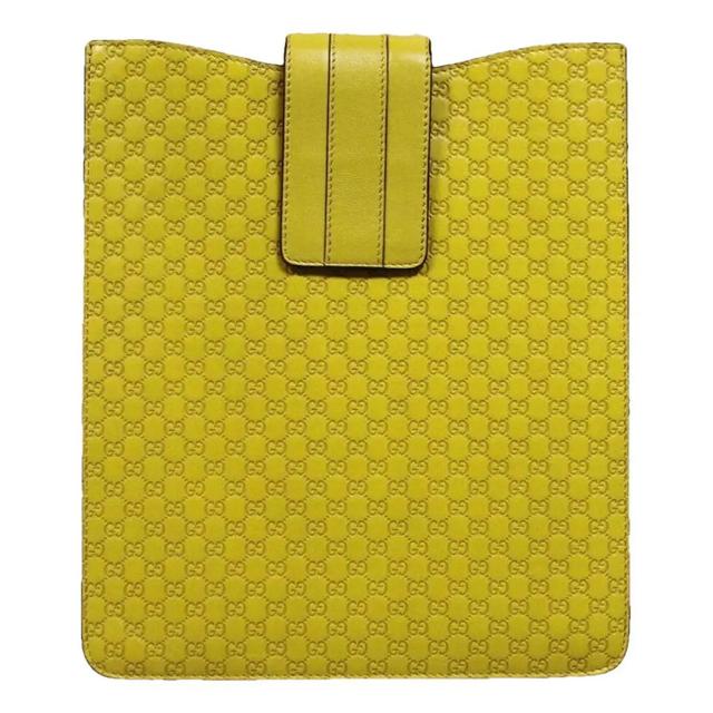 Gucci Unisex Yellow Guccissima Leather iPad / Tablet Case
