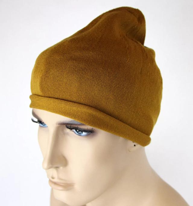 Bottega Veneta Merinos Wool Beanie Hat Orange Brown