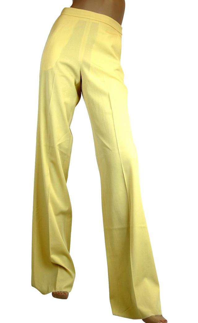 Bottega Veneta Women's Yellow Virgin Wool Pants (38)