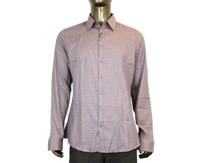 Gucci Men's Multicolor Dress Shirt Slim Fit Check (39 / 15.5)