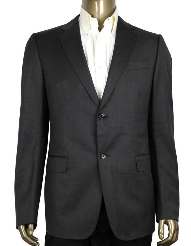 Gucci Men's Signoria Dark Brown Wool 2 Buttons Jacket (G 46 R/US 36 R)