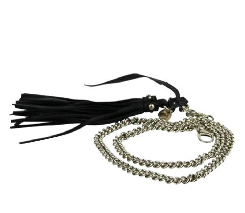 Gucci Women's Chain Tassel Gold / Black Leather Belt  Women's (90 / 36)