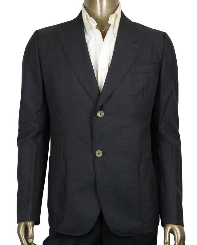 Gucci Men's Panama Dark Grey Wool / Mohair Formal Jacket(G 52 R / US 42 R)